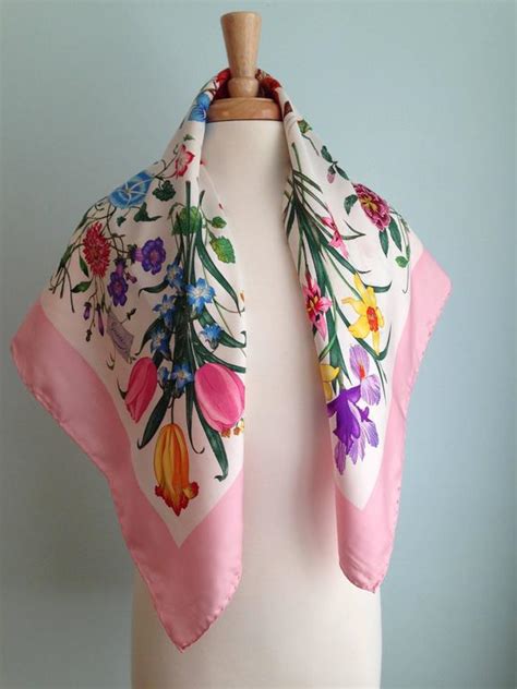 pink gucci scarves|Gucci flora scarf princess grace.